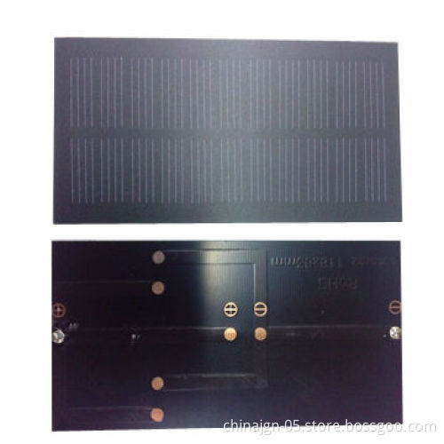 5.5V/200mA small solar panels, measures 118x63mm, PET laminated with new wear-resisting film